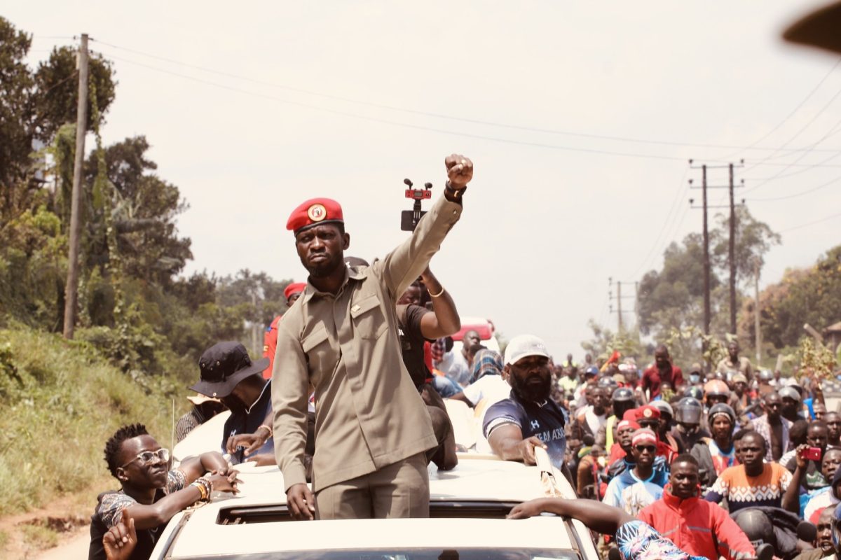 National Unity Platform Party President Robert Kyagulanyi in luweero district on Friday