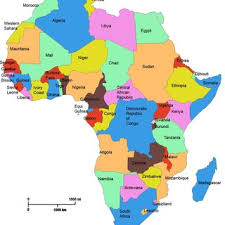 A map of Africa showing all the countries